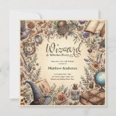 Heksenfeest Toverachtige Antieke Toverstokken Hoge Kaart (Voorkant)