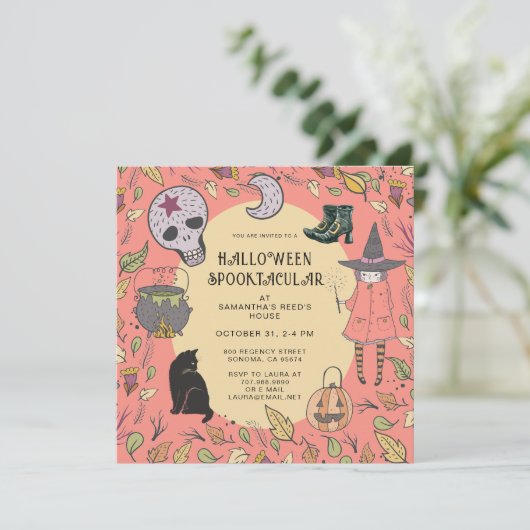 Heksenfeest van het Kind Kaart (Staand voorkant)