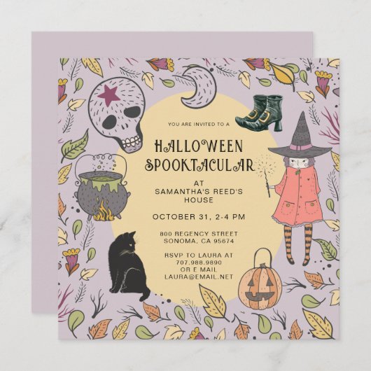 Heksenfeest van het Kind Kaart (Voorkant / Achterkant)