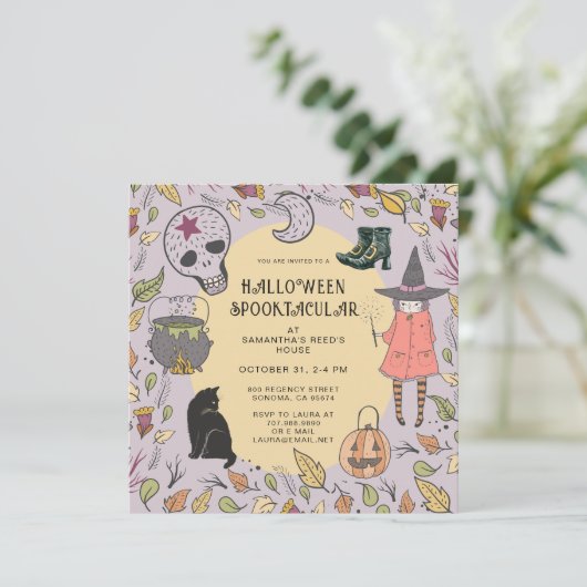 Heksenfeest van het Kind Kaart (Staand voorkant)