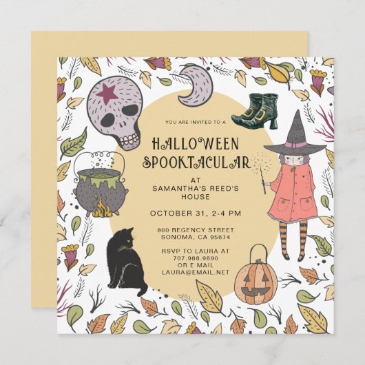 Heksenfeest van het Kind Kaart (Voorkant / Achterkant)