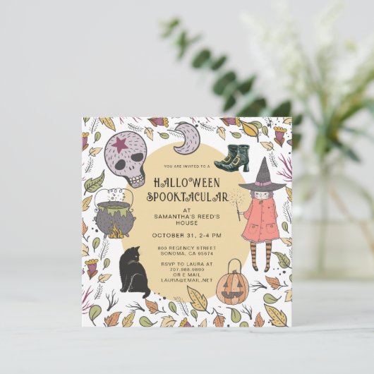 Heksenfeest van het Kind Kaart (Staand voorkant)