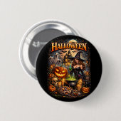 Heksenfeestnacht Ronde Button 5,7 Cm (Voorkant /achterkant)