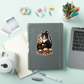 Heksengezel – Tuxedo Kat en Ketel Sticker (iPad Cover)
