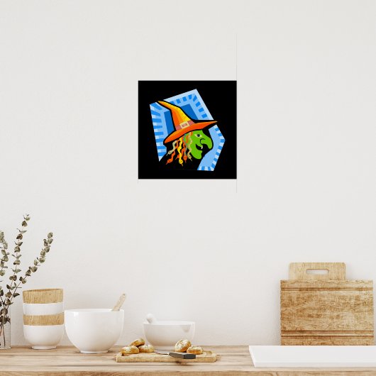 heksengezicht poster (Keuken)