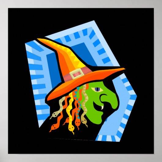 heksengezicht poster (Voorkant)