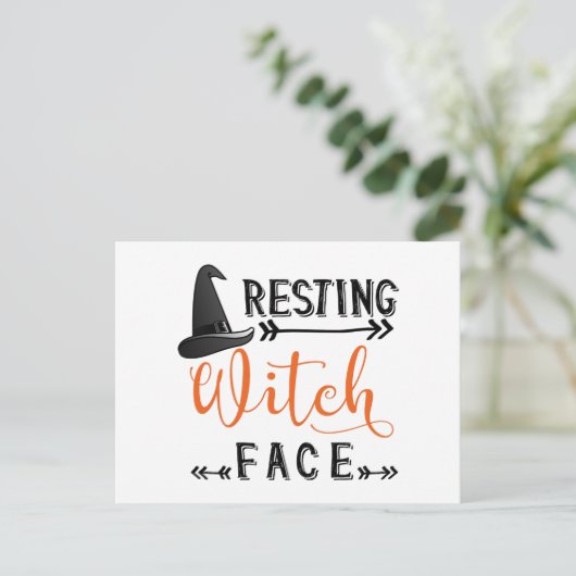 heksengezicht rust briefkaart (Staand voorkant)