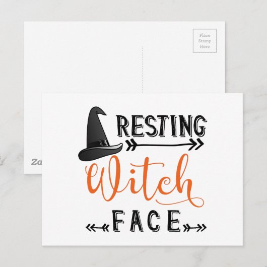 heksengezicht rust briefkaart (Voorkant / Achterkant)