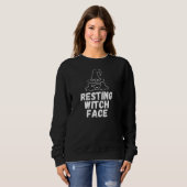 Heksengezicht T-shirt voor Funny Halloween (Voorkant volledig)