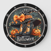 Heksenhakken en vrolijke Halloween Grote Klok (Voorkant)