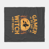 Heksenheks Halloween-gamingontwerp Fleece Deken (Voorkant (Horizontaal))