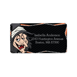 Heksenheks Halloween retour adres label