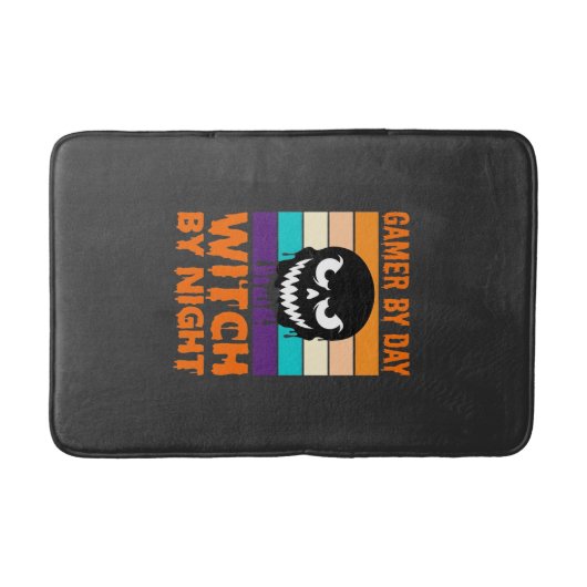 Heksenheks Halloween Retro Schedel Badmat (Voorkant)