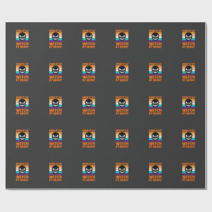 Heksenheks Halloween Retro Schedel Gamer Cadeaupapier