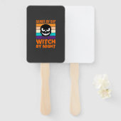 Heksenheks Halloween Retro Schedel Handwaaier (Voorkant en achterkant)