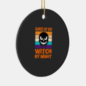 Heksenheks Halloween Retro Schedel Keramisch Ornament (Rechts)