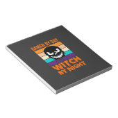 Heksenheks Halloween Retro Schedel Notitieblok (Schuin)