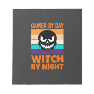 Heksenheks Halloween Retro Schedel Notitieblok