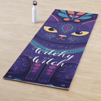 Heksenheks Leuke Bloemen Kat / Midden Eeuw Boho St Yogamat