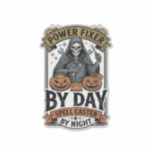 Heksenheks Reparatie Grappig Halloween Technicus S Sticker (Voorkant)