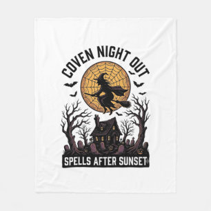 Heksenhemd met spookhuis Halloween  Fleece Deken