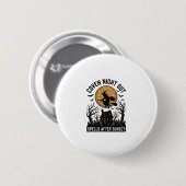 Heksenhemd met spookhuis Halloween Ronde Button 5,7 Cm (Voorkant /achterkant)