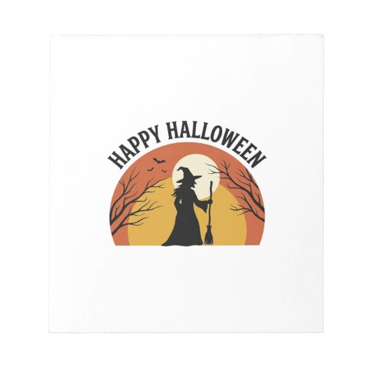 Heksenhemd Ontwerp Happy Halloween_1 Notitieblok (Voorkant)