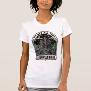 Heksenhemd voor een Oude Kerstmis Halloween Spoken T-shirt