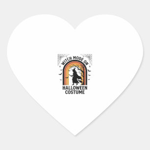 Heksenhemd voor Halloween Funny Kostuum Vintage Gr Hart Sticker