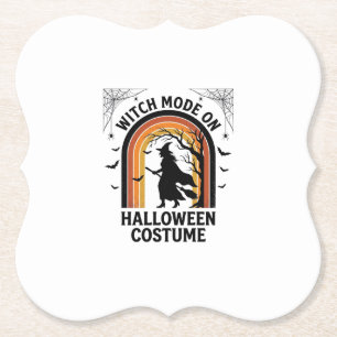 Heksenhemd voor Halloween Funny Kostuum Vintage Gr Kartonnen Onderzetters