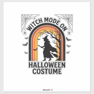Heksenhemd voor Halloween Funny Kostuum Vintage Gr Sticker