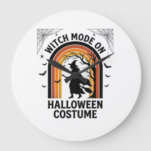 Heksenhemd voor Halloween Grappig Kostuum Vintage  Grote Klok