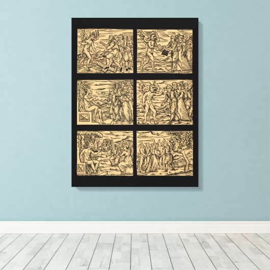 Heksenhexaptiek na Guazzo 18x24 Canvas Afdruk (Insitu (Houten vloer))