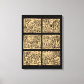 Heksenhexaptiek na Guazzo 18x24 Canvas Afdruk (Voorkant)