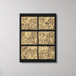 Heksenhexaptiek na Guazzo 18x24 Canvas Afdruk