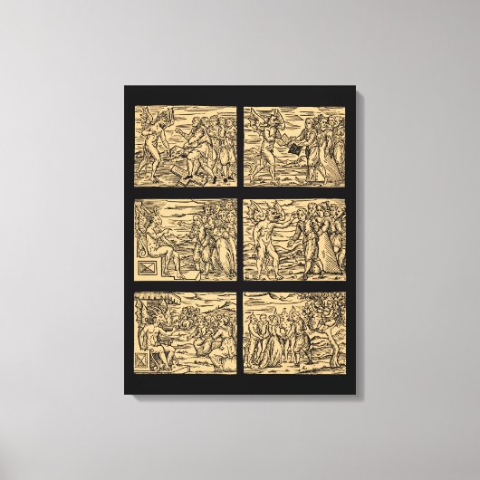 Heksenhexaptiek na Guazzo 18x24 Canvas Afdruk (Voorkant)