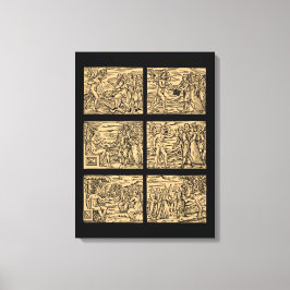 Heksenhexaptiek na Guazzo 18x24 Canvas Afdruk