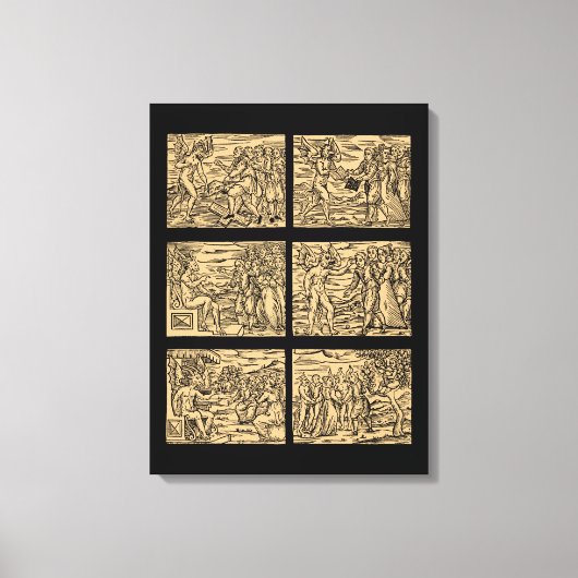 Heksenhexaptiek na Guazzo 18x24 Canvas Afdruk (Voorkant)