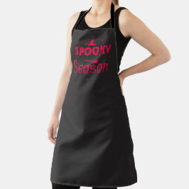 Heksenhoed apron met all-over print voor spookseiz schort