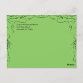 Heksenhoed Baby Shower Halloween Briefkaart (Achterkant)