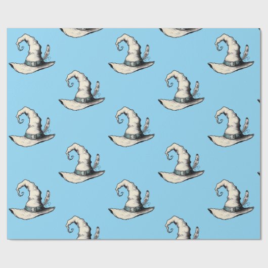 Heksenhoed Blauw Cadeaupapier (Vlak)