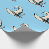 Heksenhoed Blauw Cadeaupapier (Hoek)