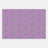 Heksenhoed Doodle Halloween Patroon Inpakpapier Vel (Voorkant 3)