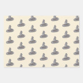 Heksenhoed Doodle Halloween Patroon Inpakpapier Vel (Voorkant)