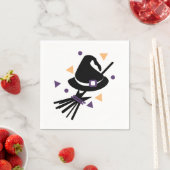 Heksenhoed en bezem voor Halloween | Confetti Servet (Insitu)