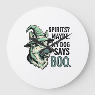 Heksenhoed Hond Vintage Gravure Halloween Humor De Grote Klok