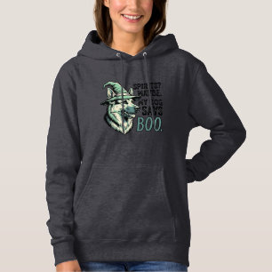 Heksenhoed Hond Vintage Gravure Halloween Humor De Hoodie