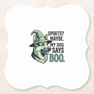 Heksenhoed Hond Vintage Gravure Halloween Humor De Kartonnen Onderzetters