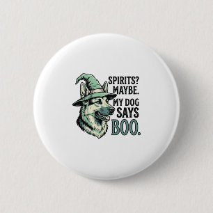 Heksenhoed Hond Vintage Gravure Halloween Humor De Ronde Button 5,7 Cm