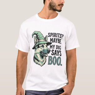 Heksenhoed Hond Vintage Gravure Halloween Humor De T-shirt